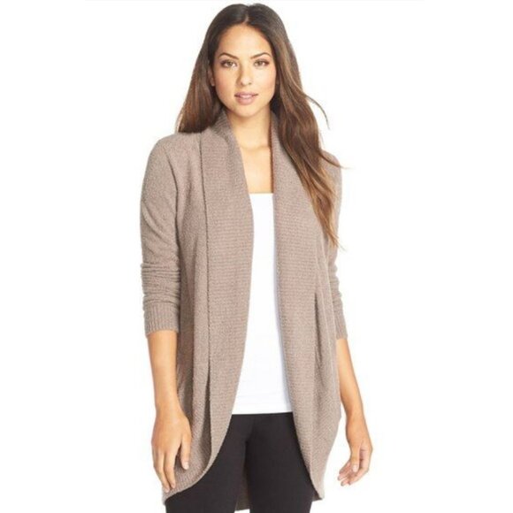 💕BAREFOOT DREAMS💕 CozyChic Lite Circle Cardigan ~ Mink XS/S NWOT - Picture 4 of 12